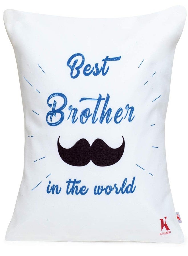 Kaameri Bazaar Raksha bandhan Rakhi Gift for Brother, Best Brother in The World Quote Printed Cushion with Filler, Mug, Rakhi, Roli & Greeting Card Gift for Brother bhai Men - Image 4